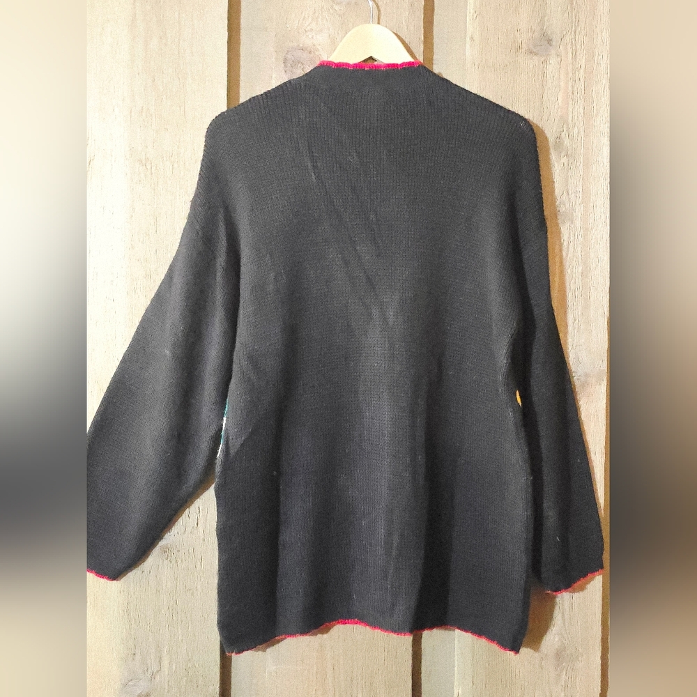 SOLD Vintage Disney Winnie The Pooh Christmas Knit Cardigan Sweater Women's - Picture 8 of 8